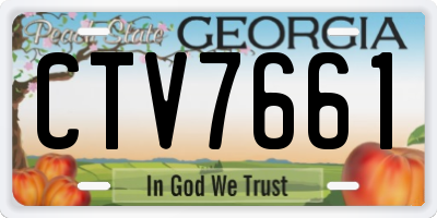GA license plate CTV7661