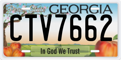 GA license plate CTV7662