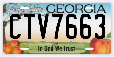 GA license plate CTV7663