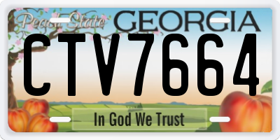 GA license plate CTV7664