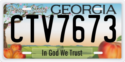GA license plate CTV7673