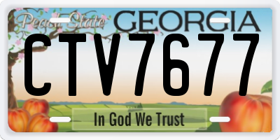 GA license plate CTV7677