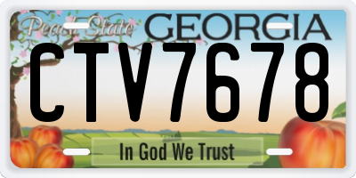 GA license plate CTV7678