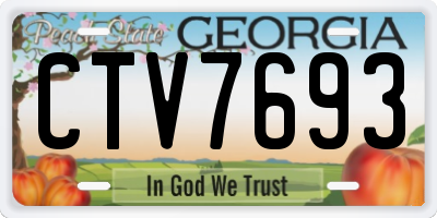 GA license plate CTV7693