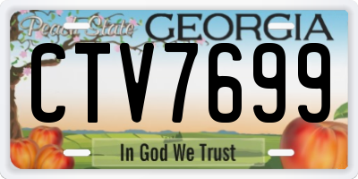 GA license plate CTV7699