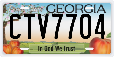 GA license plate CTV7704