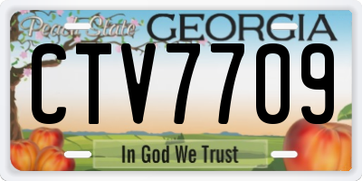 GA license plate CTV7709