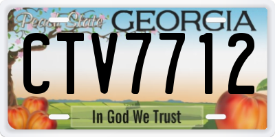 GA license plate CTV7712
