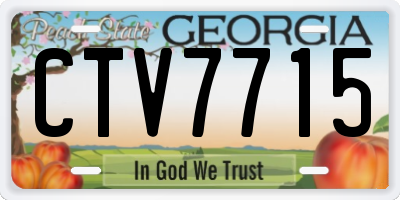 GA license plate CTV7715