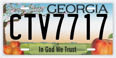 GA license plate CTV7717
