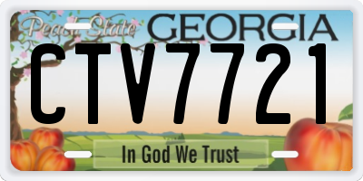 GA license plate CTV7721