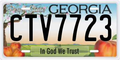 GA license plate CTV7723