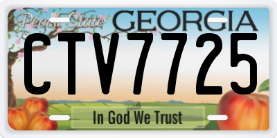 GA license plate CTV7725