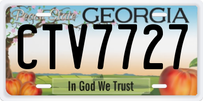 GA license plate CTV7727