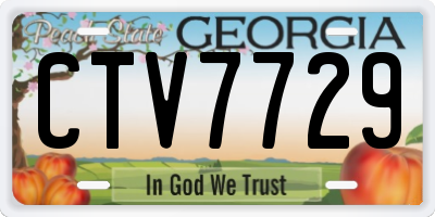 GA license plate CTV7729