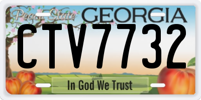 GA license plate CTV7732