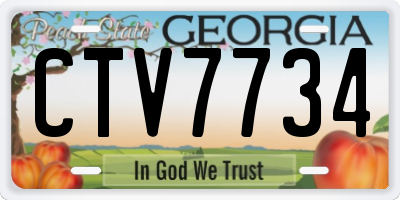 GA license plate CTV7734