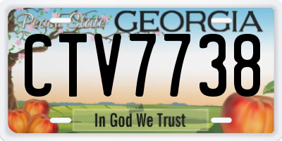 GA license plate CTV7738