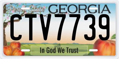 GA license plate CTV7739