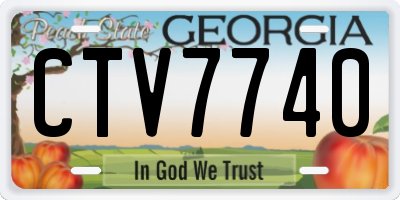 GA license plate CTV7740