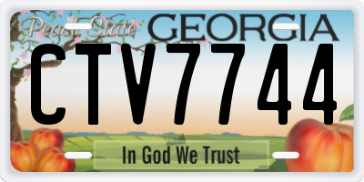 GA license plate CTV7744