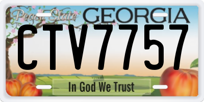 GA license plate CTV7757