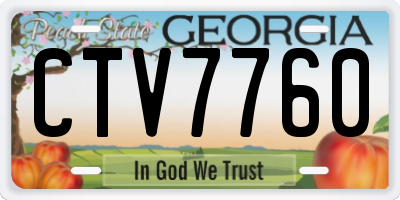 GA license plate CTV7760