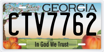 GA license plate CTV7762