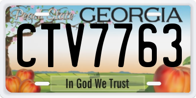 GA license plate CTV7763