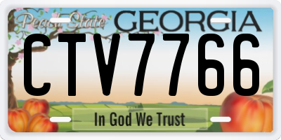 GA license plate CTV7766