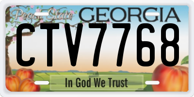 GA license plate CTV7768