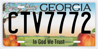 GA license plate CTV7772