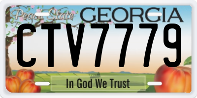 GA license plate CTV7779