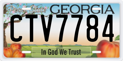 GA license plate CTV7784