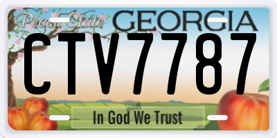 GA license plate CTV7787