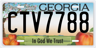 GA license plate CTV7788