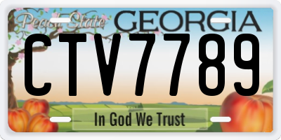GA license plate CTV7789