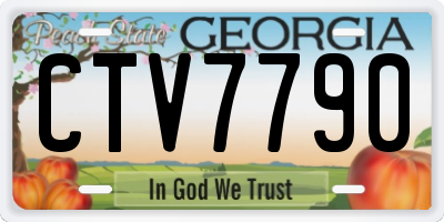 GA license plate CTV7790