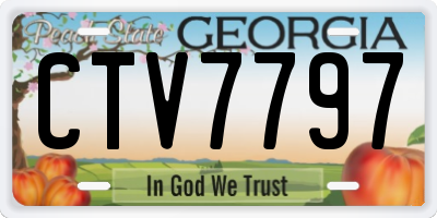 GA license plate CTV7797
