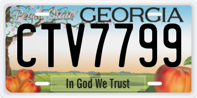 GA license plate CTV7799