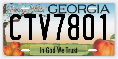 GA license plate CTV7801