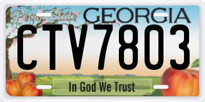 GA license plate CTV7803