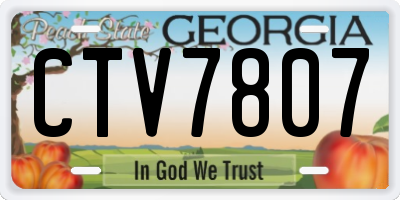 GA license plate CTV7807