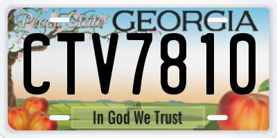 GA license plate CTV7810