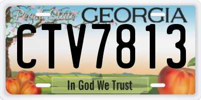 GA license plate CTV7813