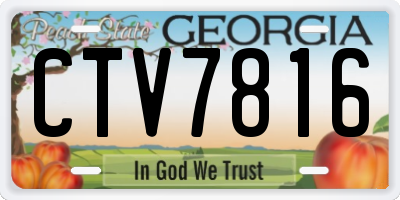 GA license plate CTV7816