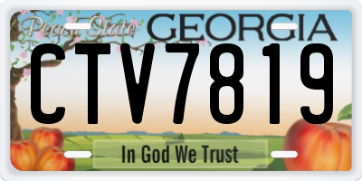GA license plate CTV7819