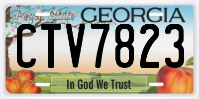 GA license plate CTV7823