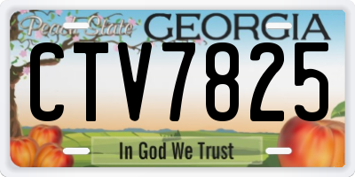 GA license plate CTV7825