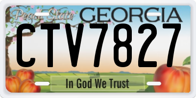 GA license plate CTV7827